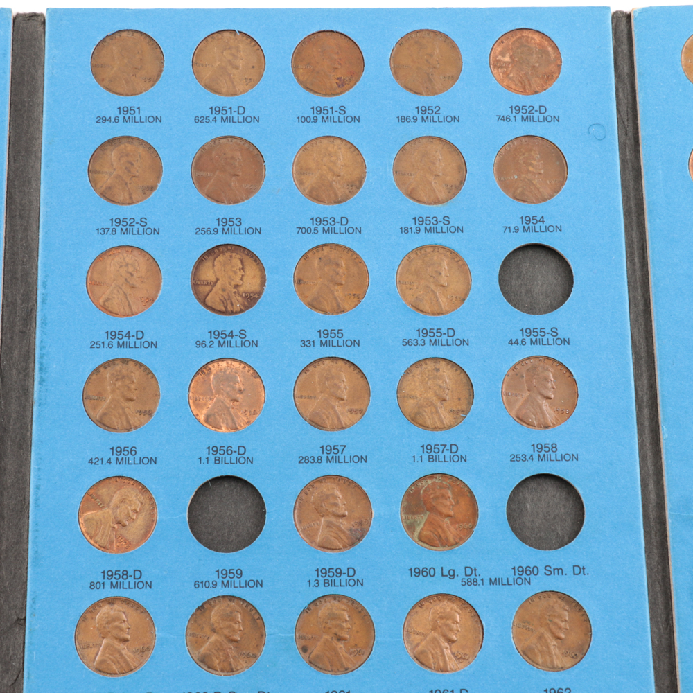 Six Whitman Binders of Lincoln Cents