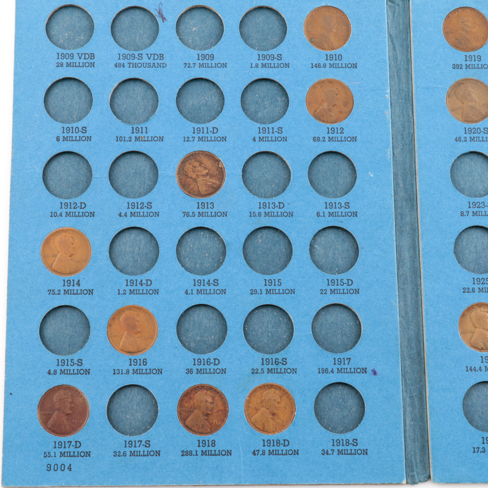Six Whitman Binders of Lincoln Cents