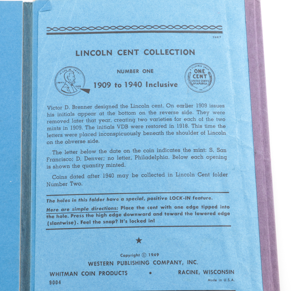 Six Whitman Binders of Lincoln Cents