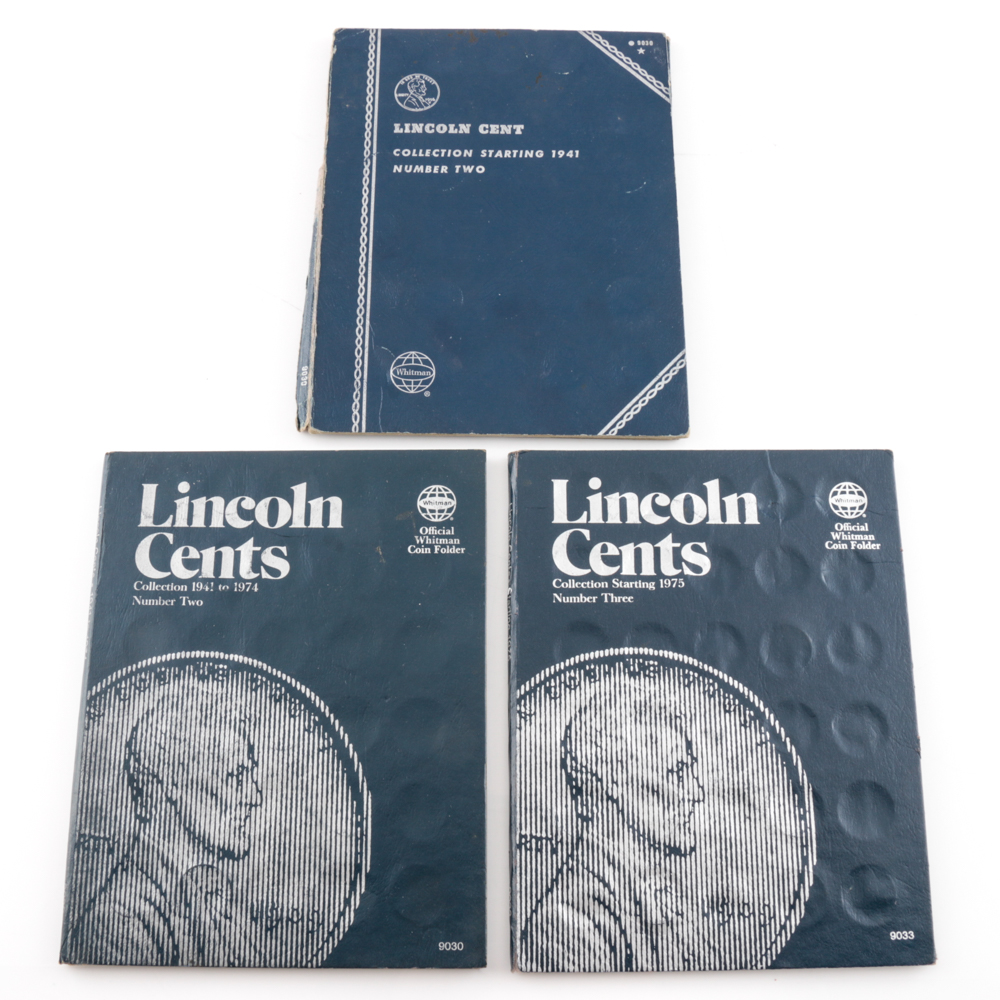 Six Whitman Binders of Lincoln Cents