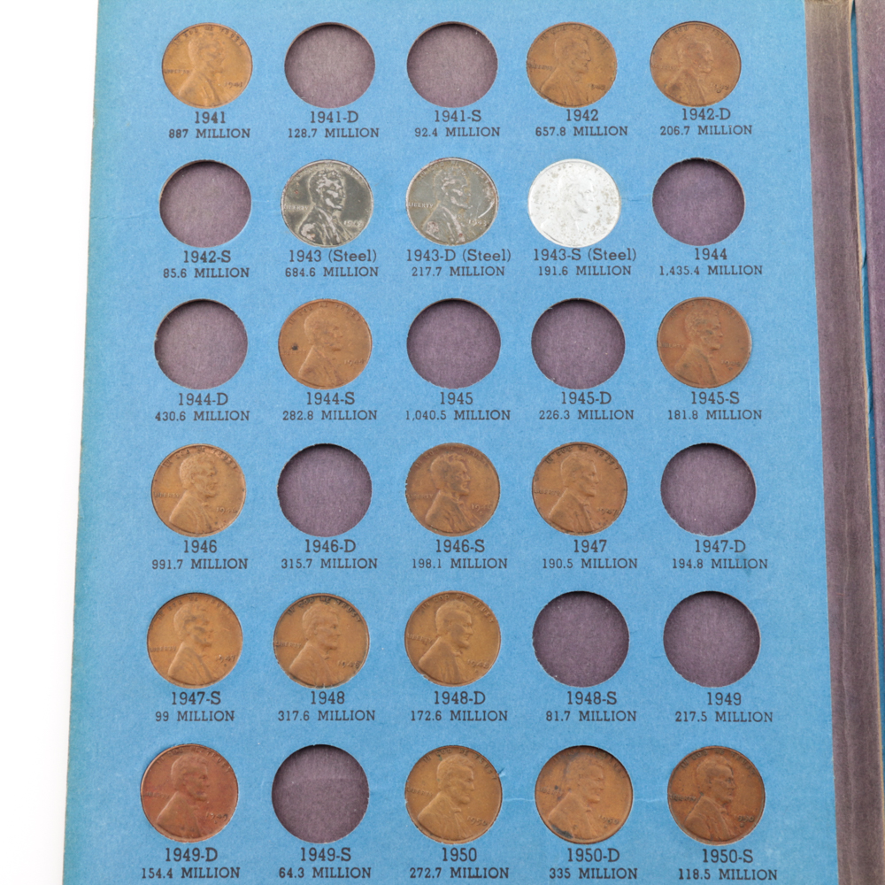 Six Whitman Binders of Lincoln Cents