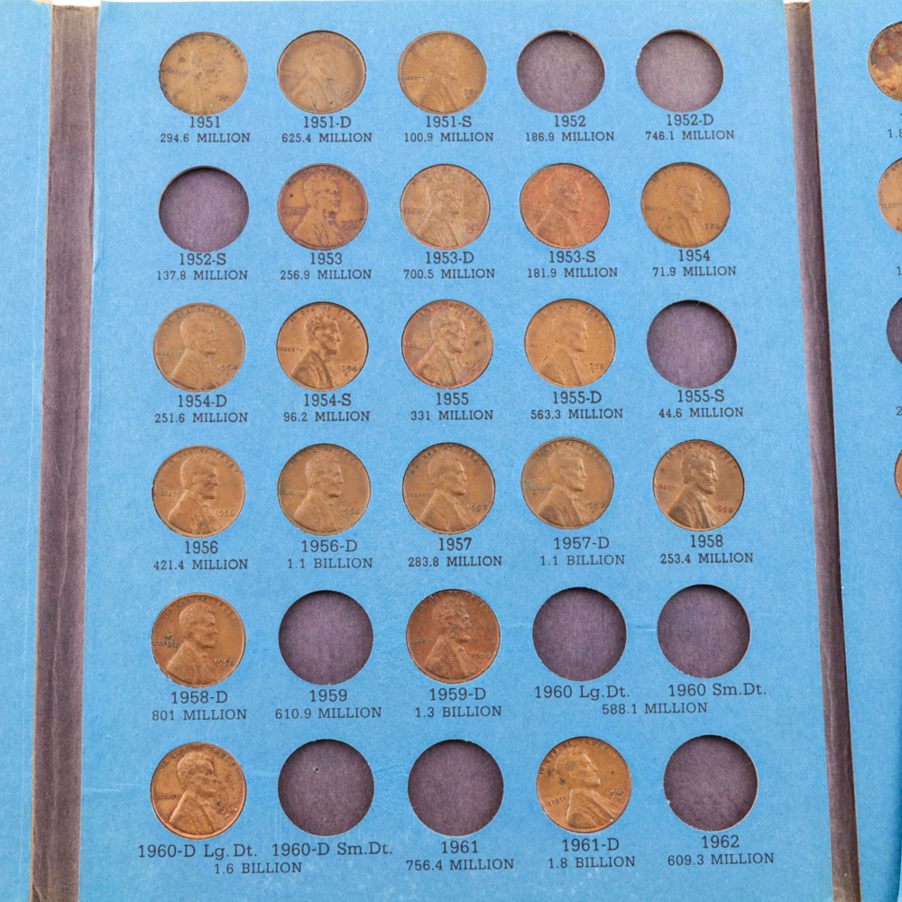 Six Whitman Binders of Lincoln Cents