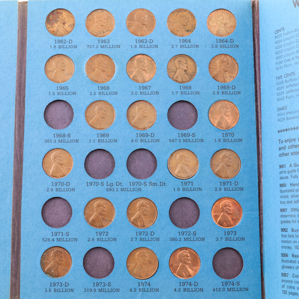Six Whitman Binders of Lincoln Cents