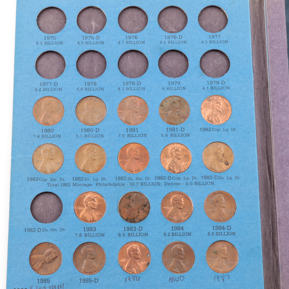 Six Whitman Binders of Lincoln Cents