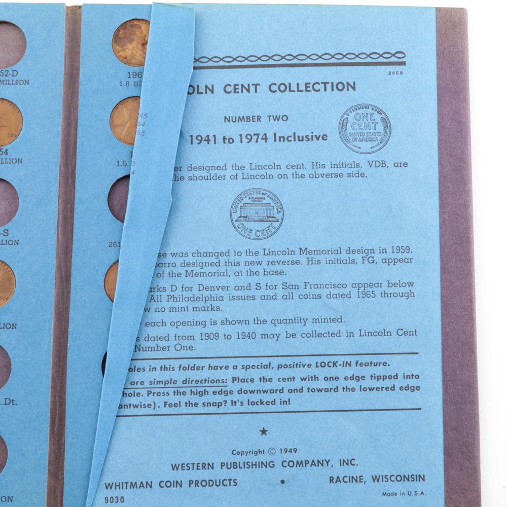 Six Whitman Binders of Lincoln Cents