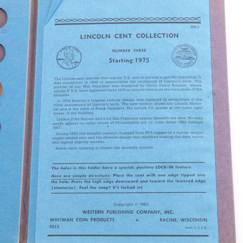 Six Whitman Binders of Lincoln Cents