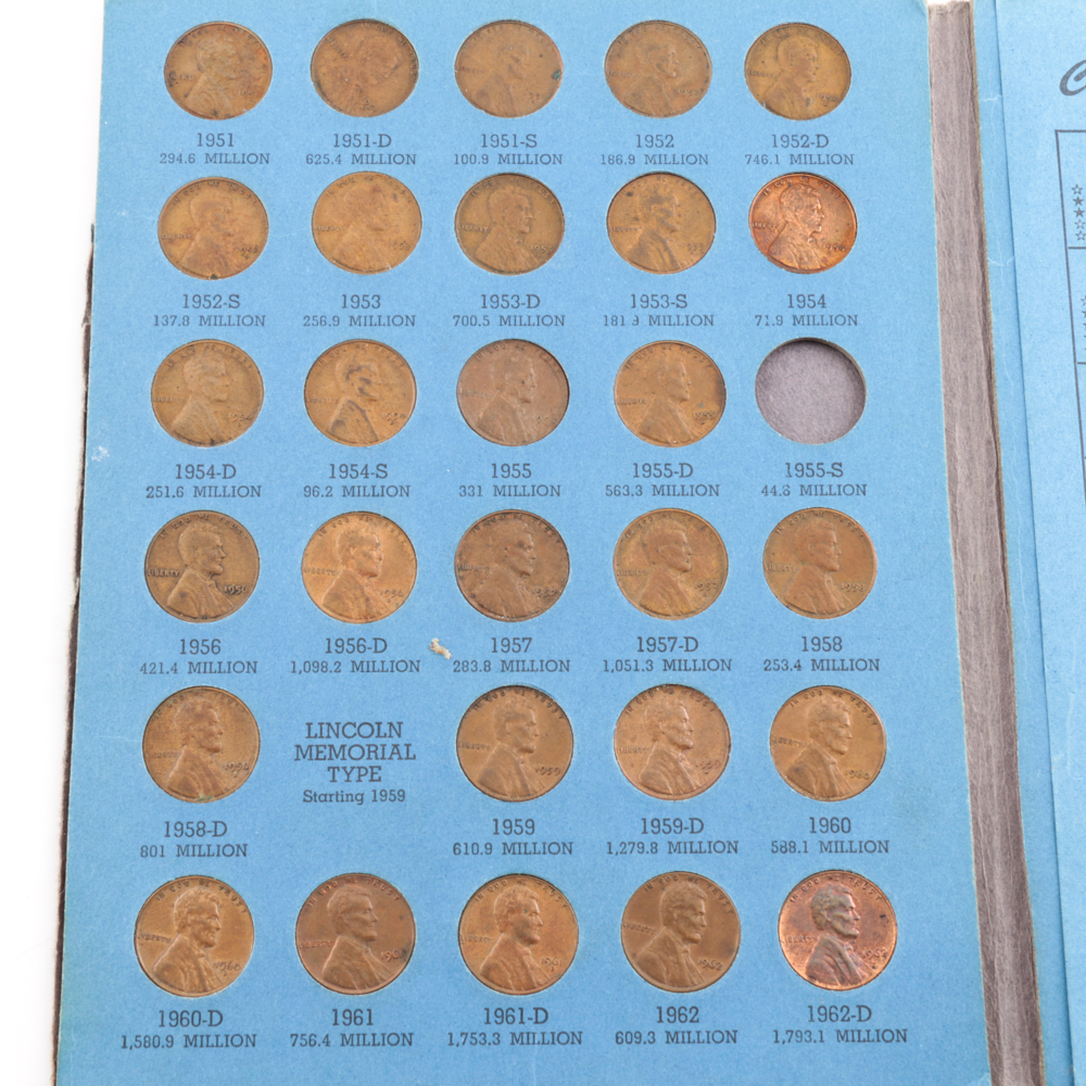 Six Whitman Binders of Lincoln Cents