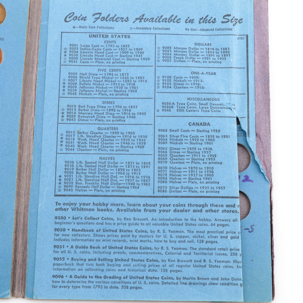 Six Whitman Binders of Lincoln Cents