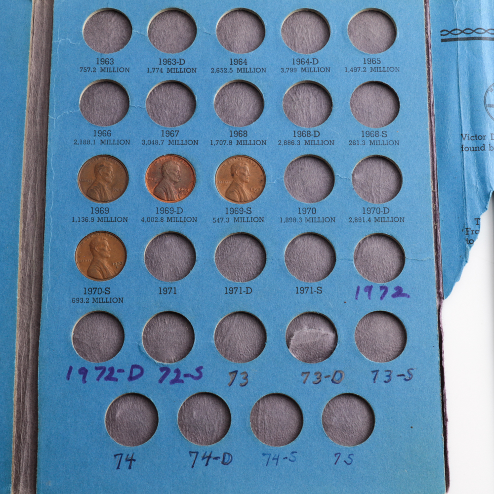 Six Whitman Binders of Lincoln Cents