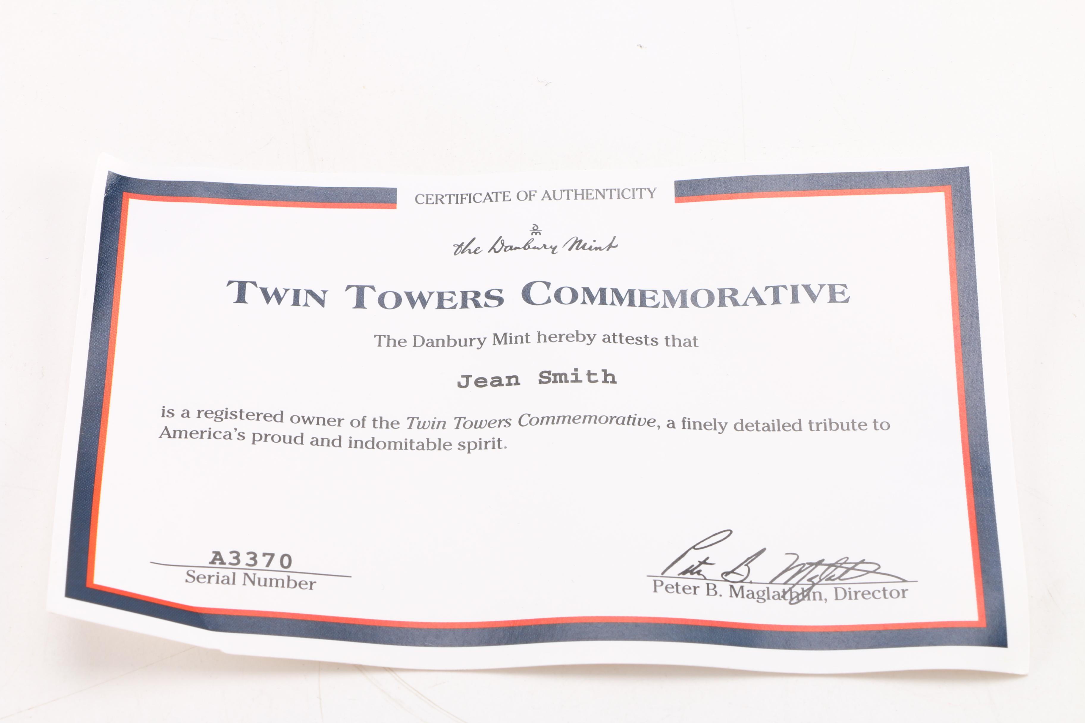 Twin Towers Commemorative Model