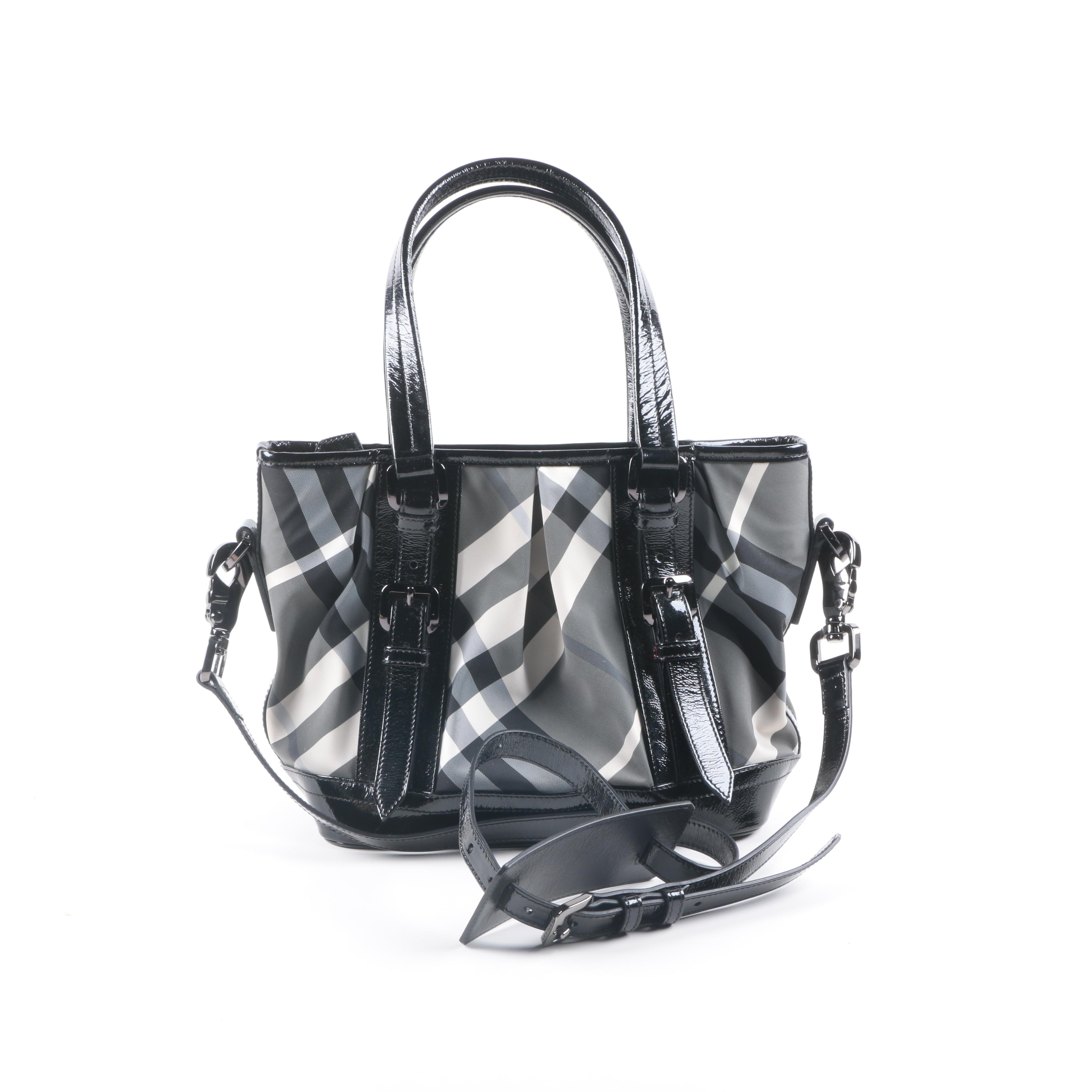Burberry Gray Check Tote