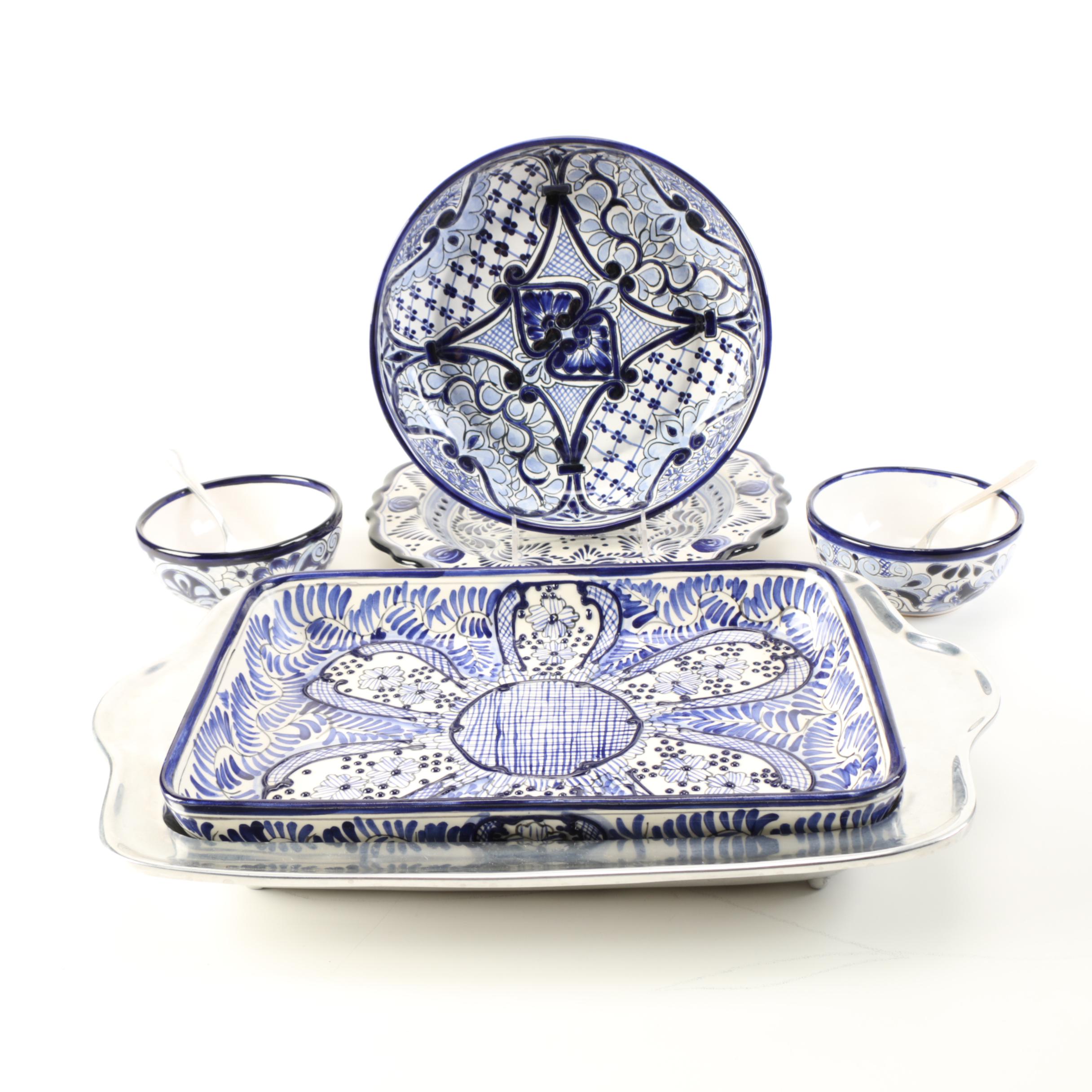 Hand-Painted Mexican Ceramic Tableware