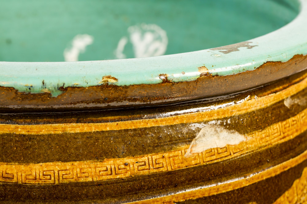 Large Chinese Ceramic Pidan Egg Pot