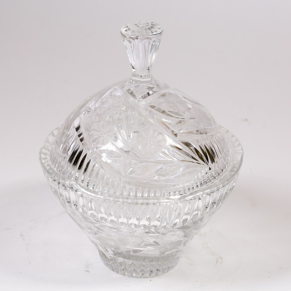 Collection of Pressed Crystal and Glass