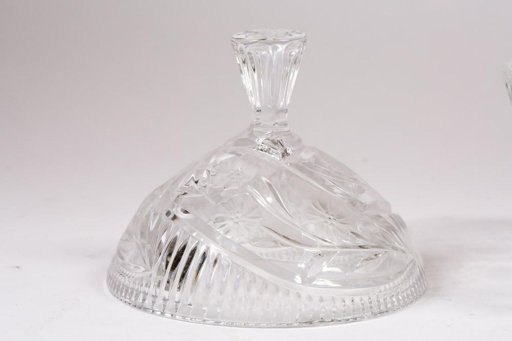 Collection of Pressed Crystal and Glass