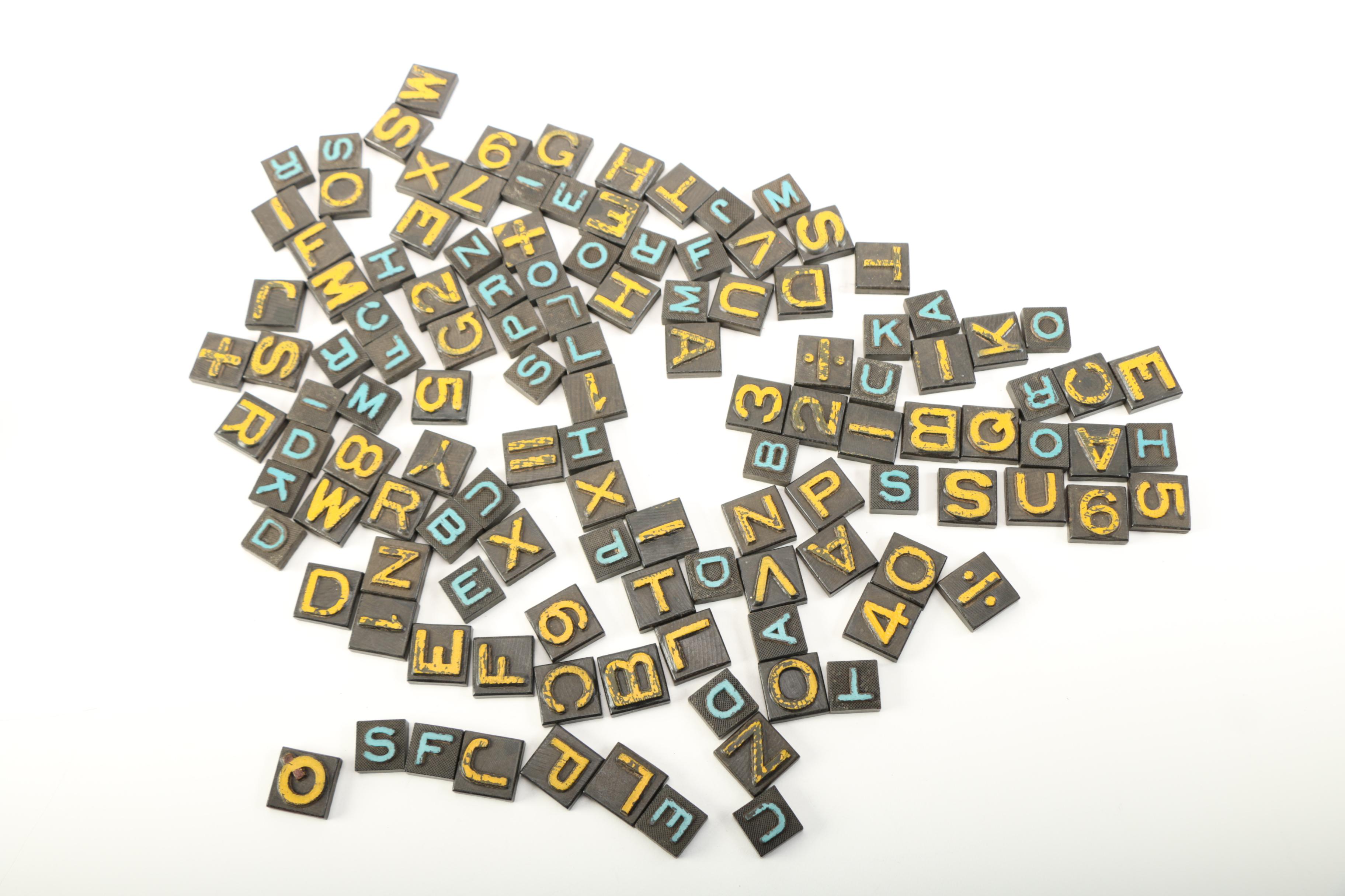 Square Plastic Numbers and Letters For Printing