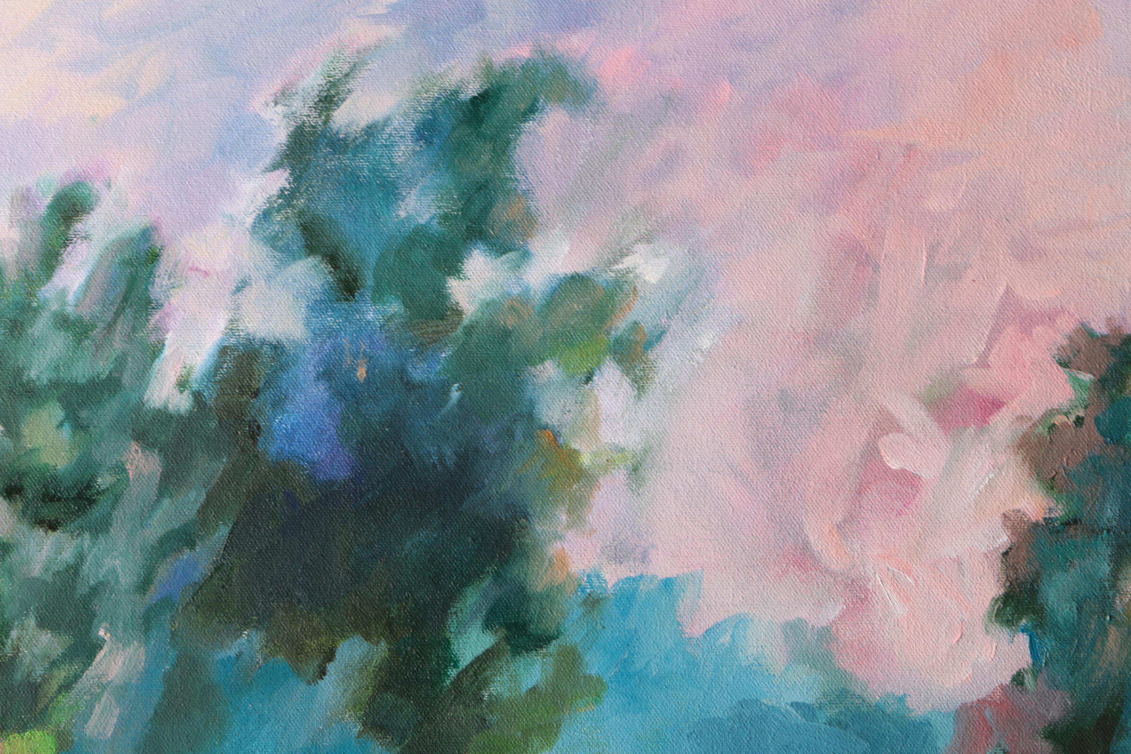 Joan A. Davis Oil Painting on Canvas "Evening Light"