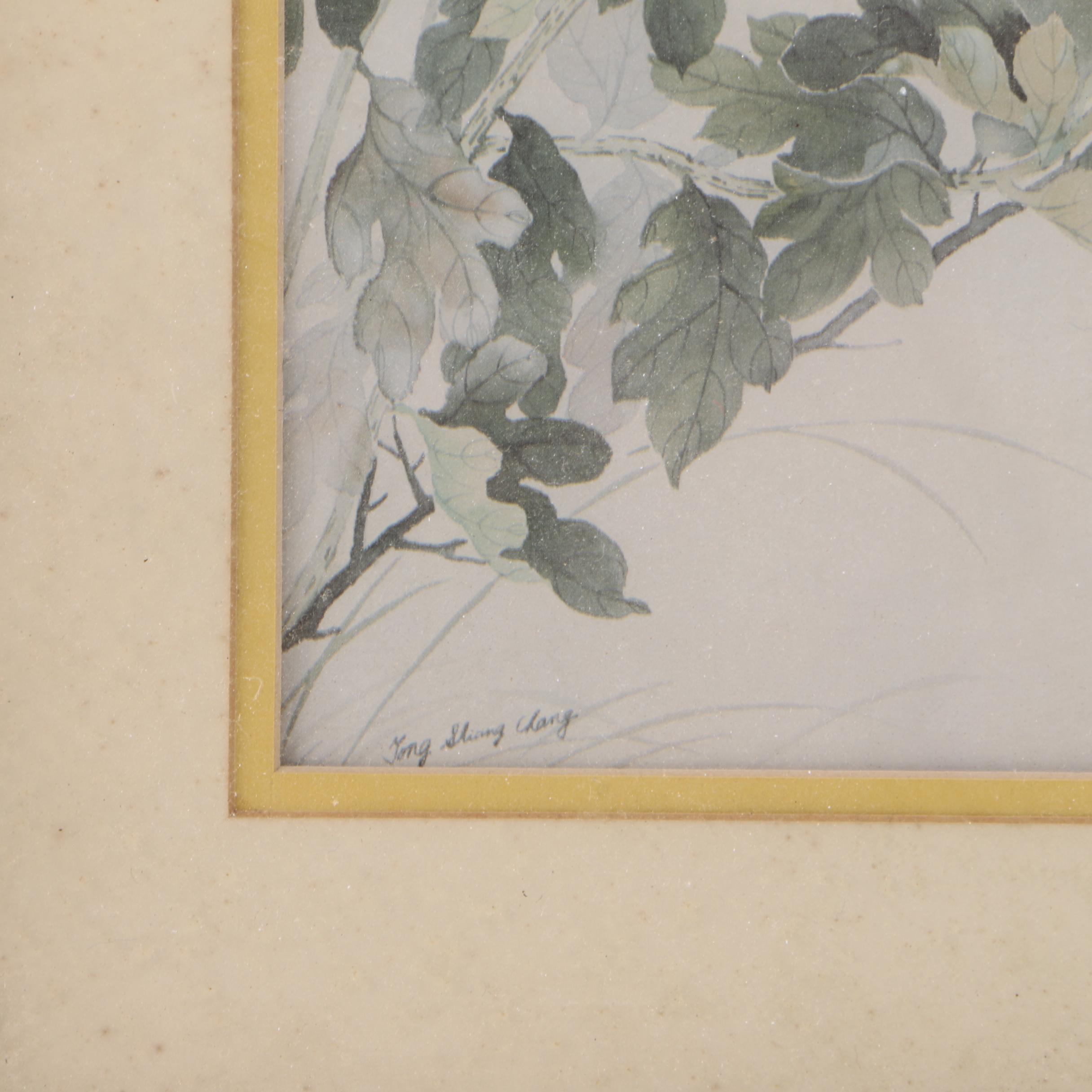 Offset Lithograph on Paper After Tong Shiang Chang of Nature