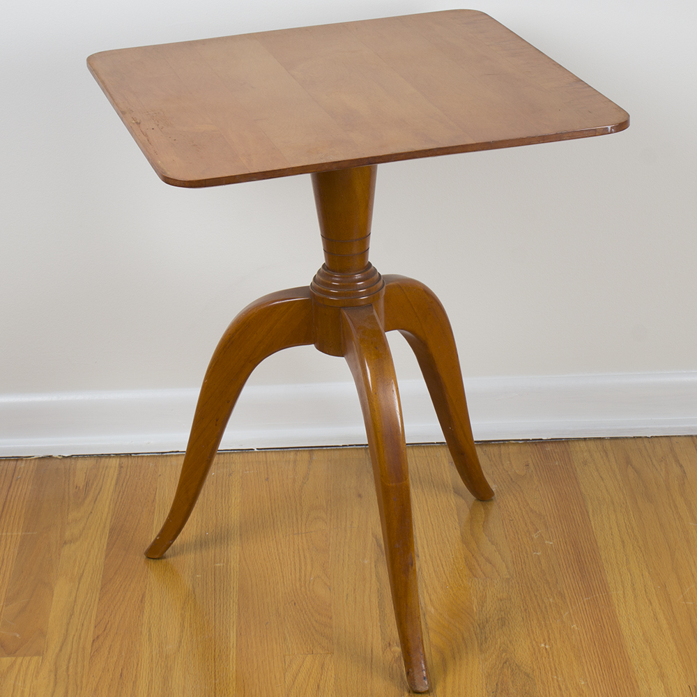 Mid-Century Spider Leg Pedestal Side Table