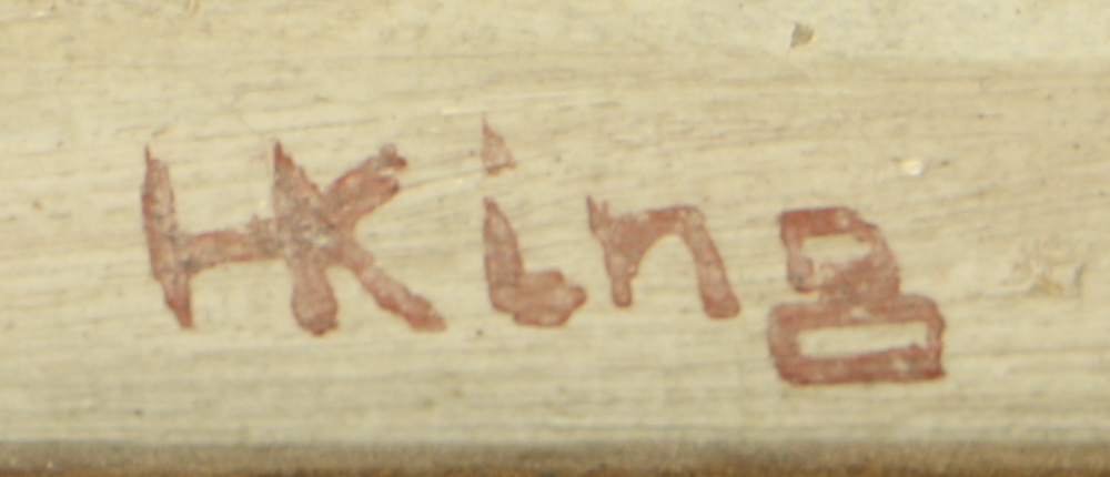 H. King Oil Painting on Canvas of Mill Scene