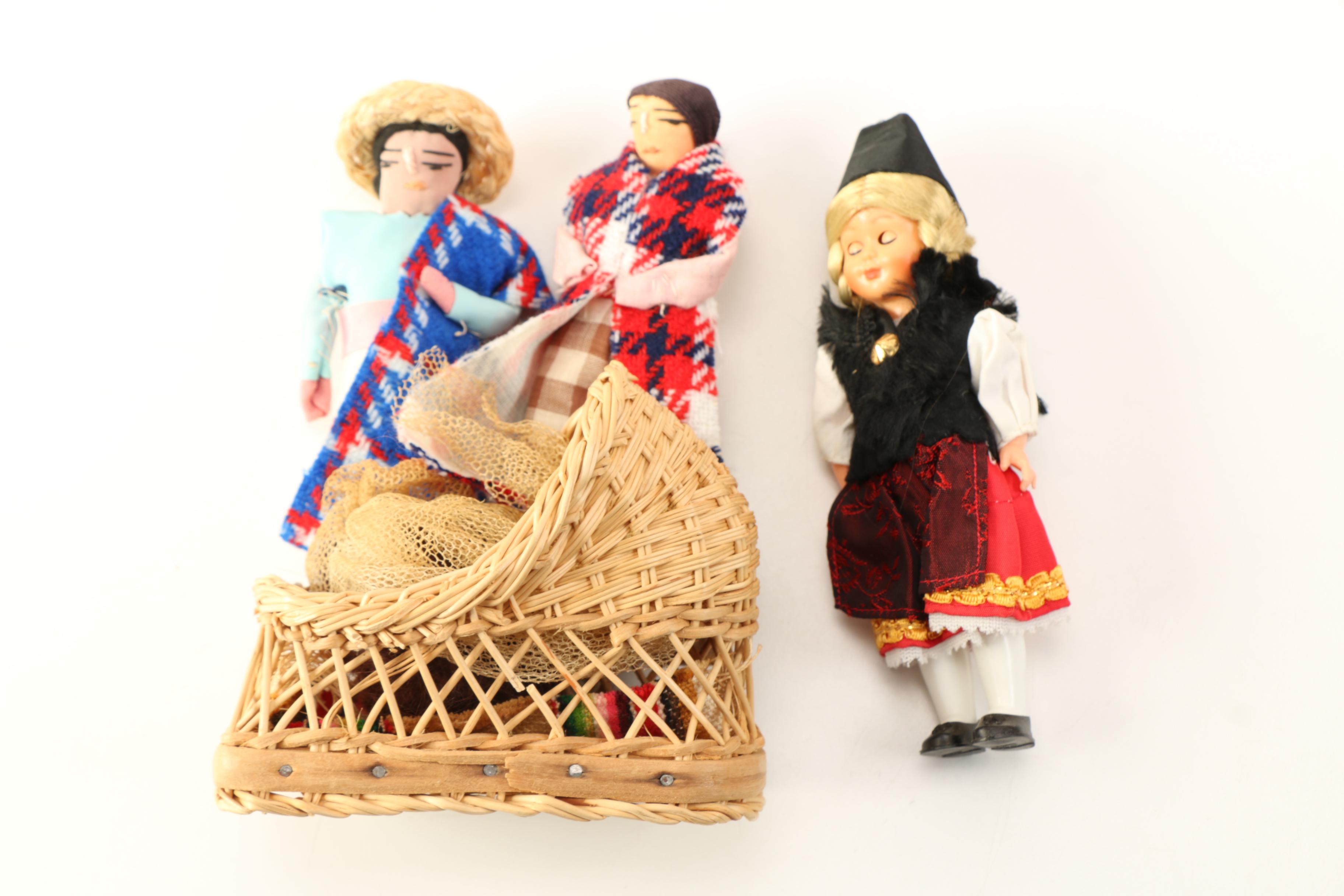 Asssorted Dolls and Doll Clothing