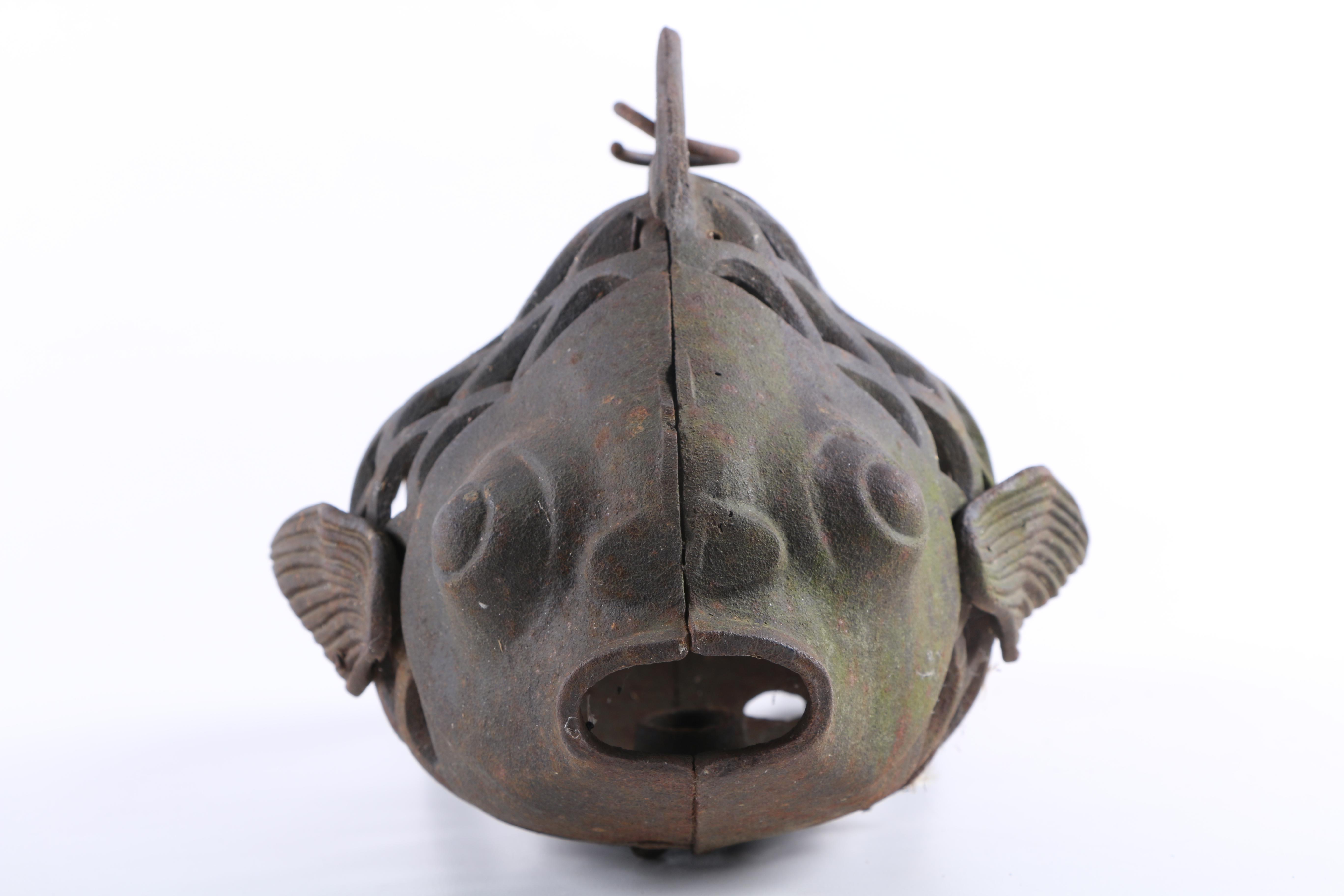 Cast Iron Goldfish Candle Lantern
