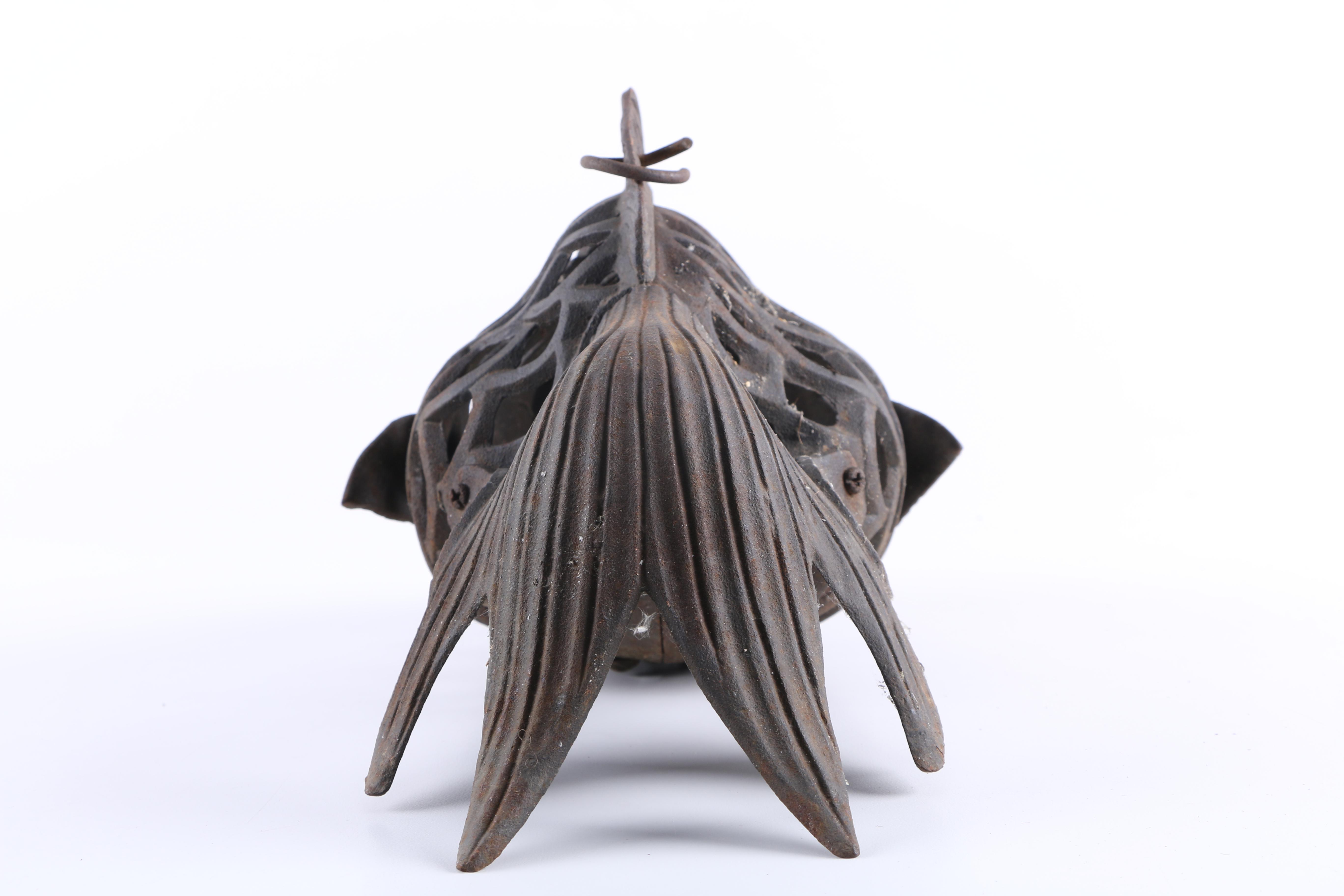 Cast Iron Goldfish Candle Lantern