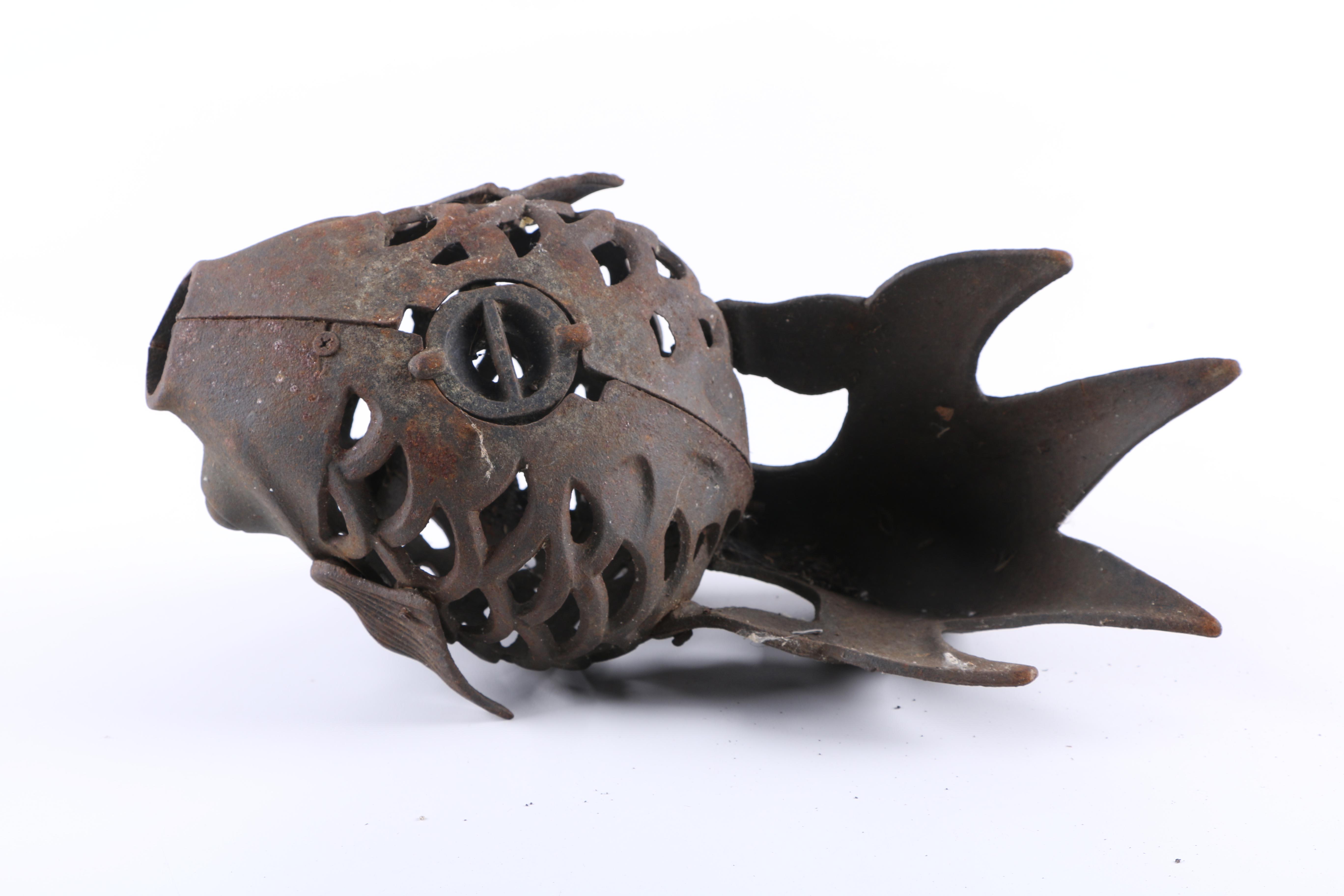 Cast Iron Goldfish Candle Lantern