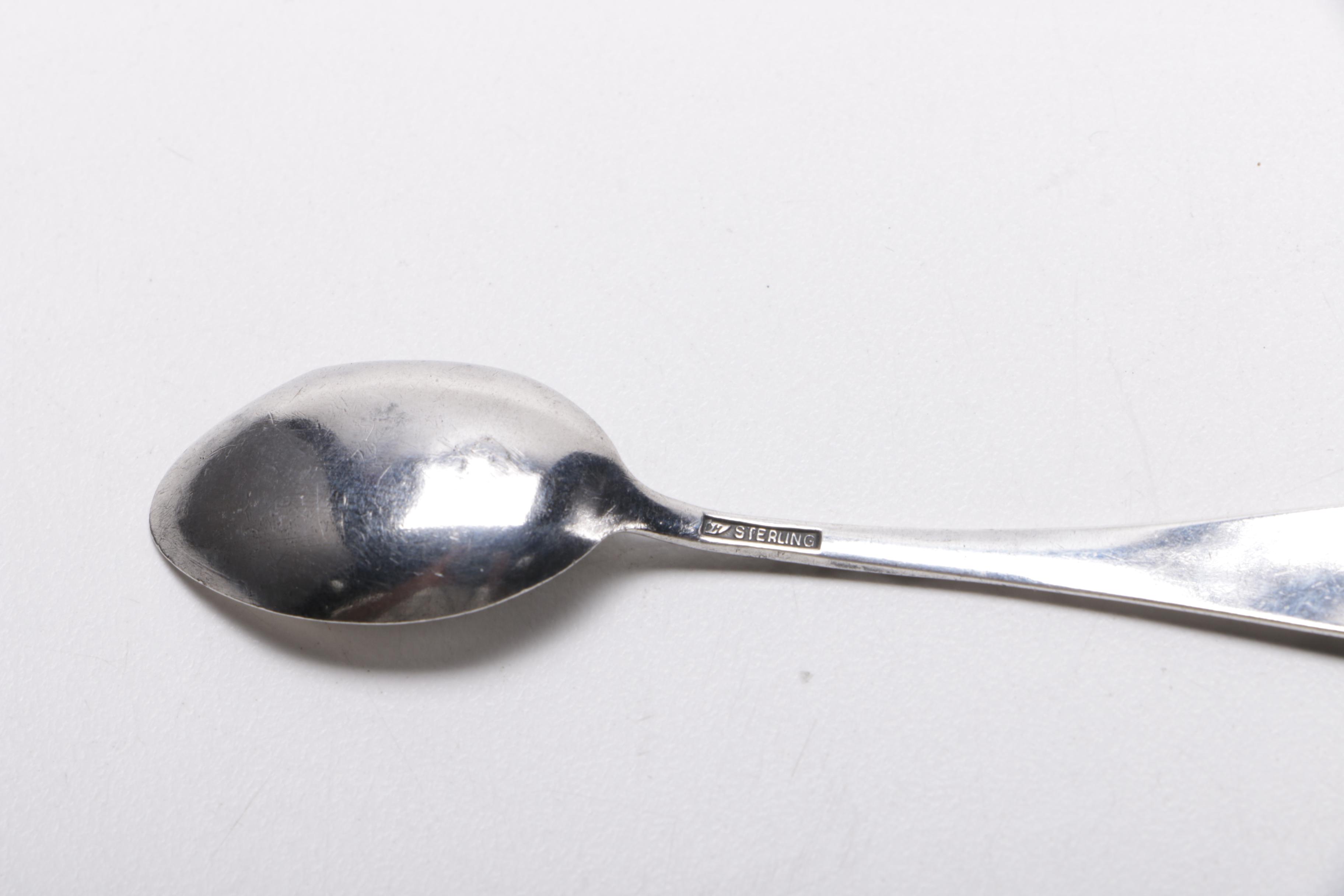 Vintage Sterling Silver Souvenir Spoons and a Fork