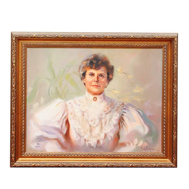 Ann Manry Kenyon Oil Painting on Canvas of Woman