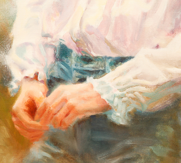 Ann Manry Kenyon Oil Painting on Canvas of Girl