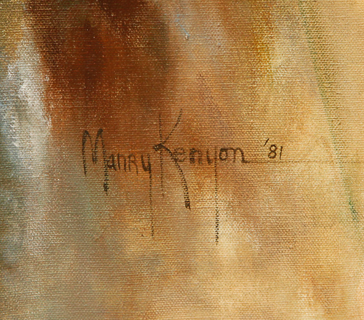 Ann Manry Kenyon Oil Painting on Canvas of Girl