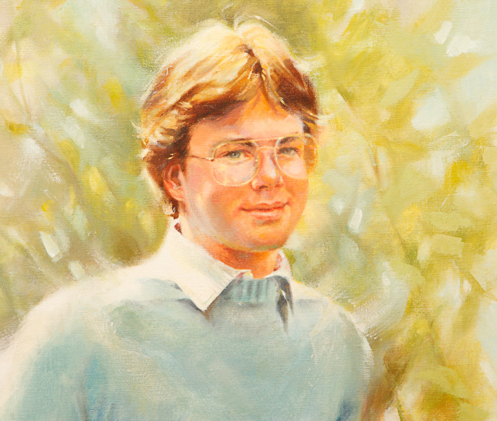 Ann Manry Kenyon Oil Painting on Canvas of Man