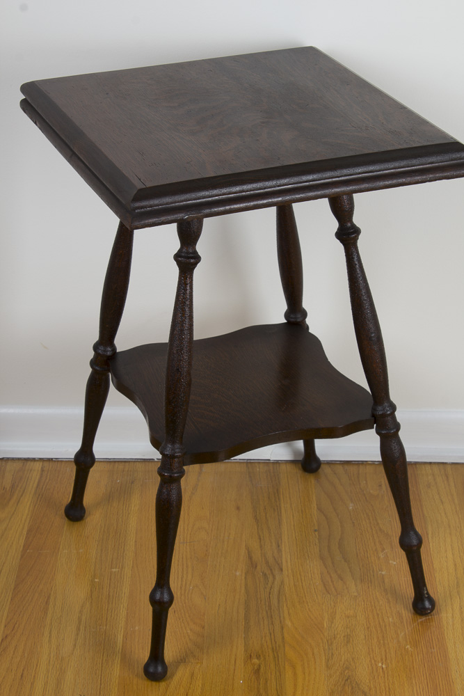 Vintage Brandt Cabinet Works Oak Accent Table