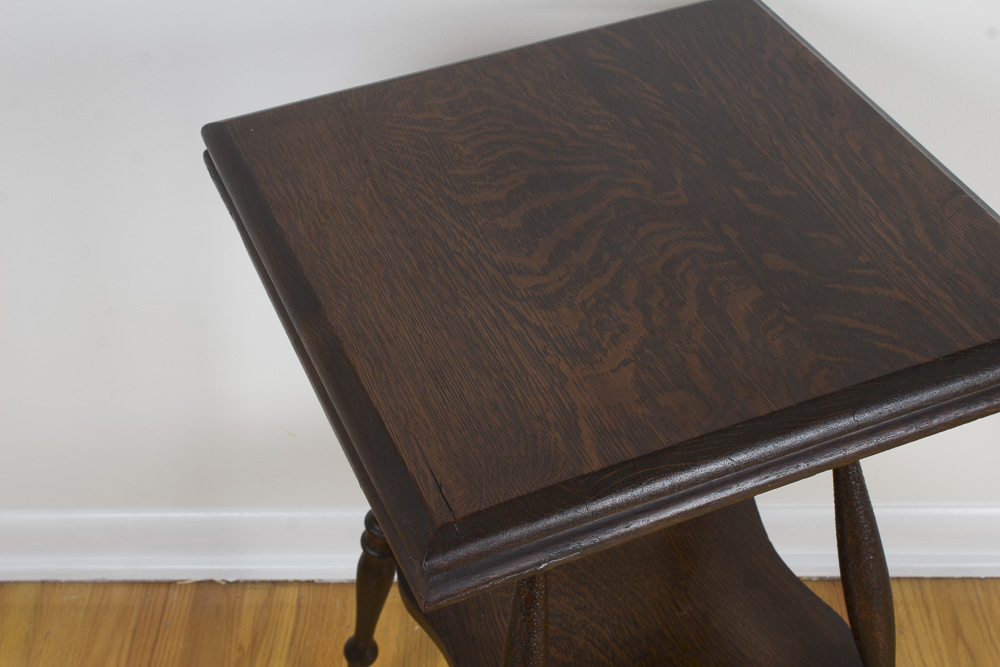 Vintage Brandt Cabinet Works Oak Accent Table