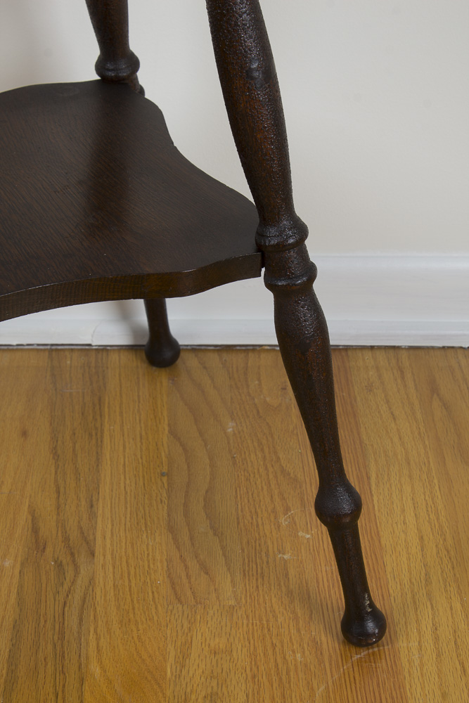 Vintage Brandt Cabinet Works Oak Accent Table
