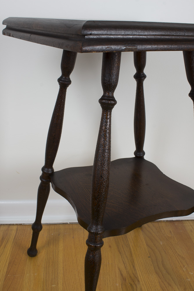 Vintage Brandt Cabinet Works Oak Accent Table
