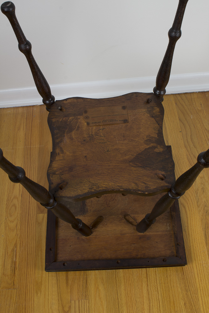 Vintage Brandt Cabinet Works Oak Accent Table