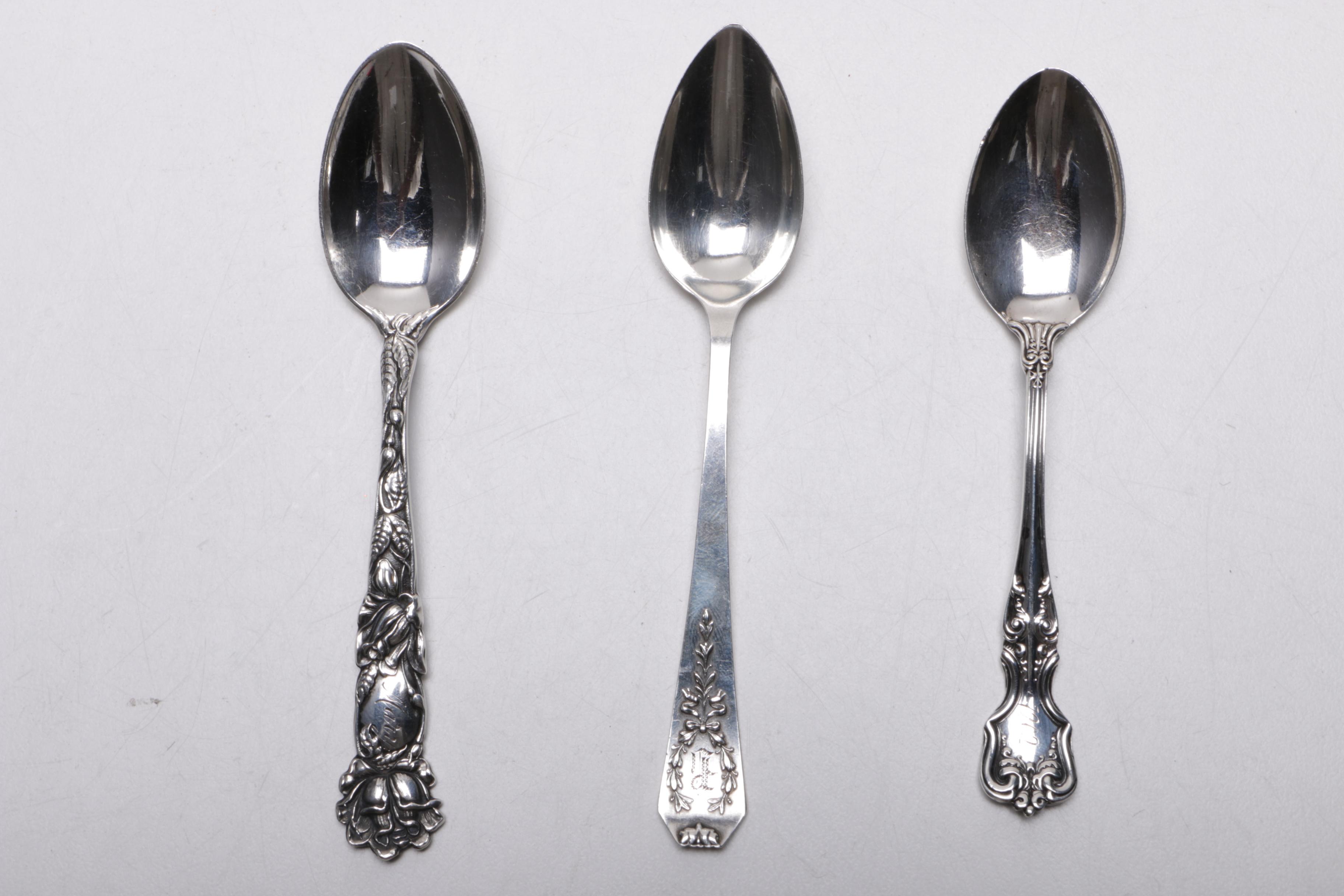 Antique and Vintage Sterling Silver Spoons