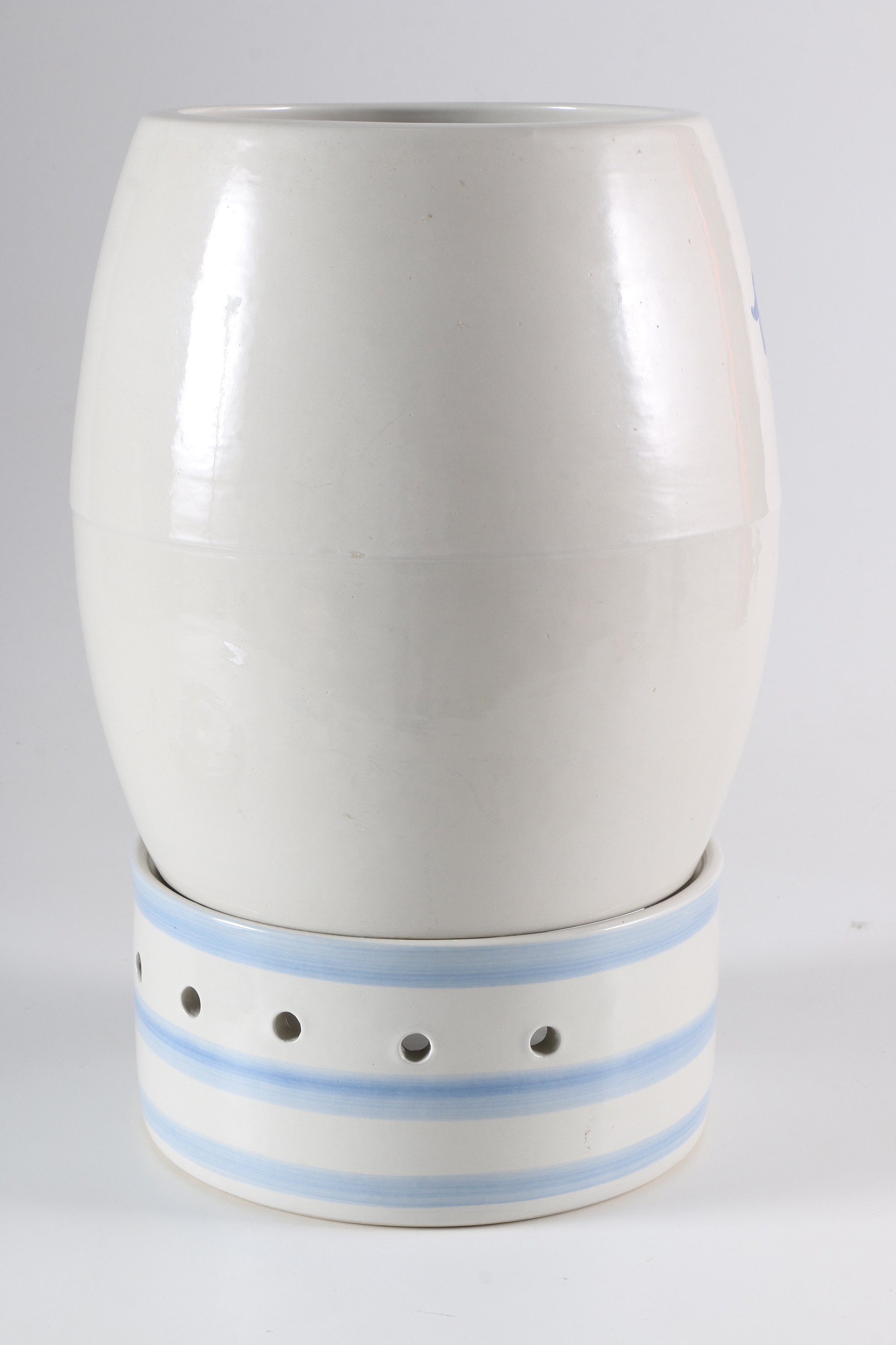 M.A. Hadley "Country Scene Blue" Beverage Dispenser