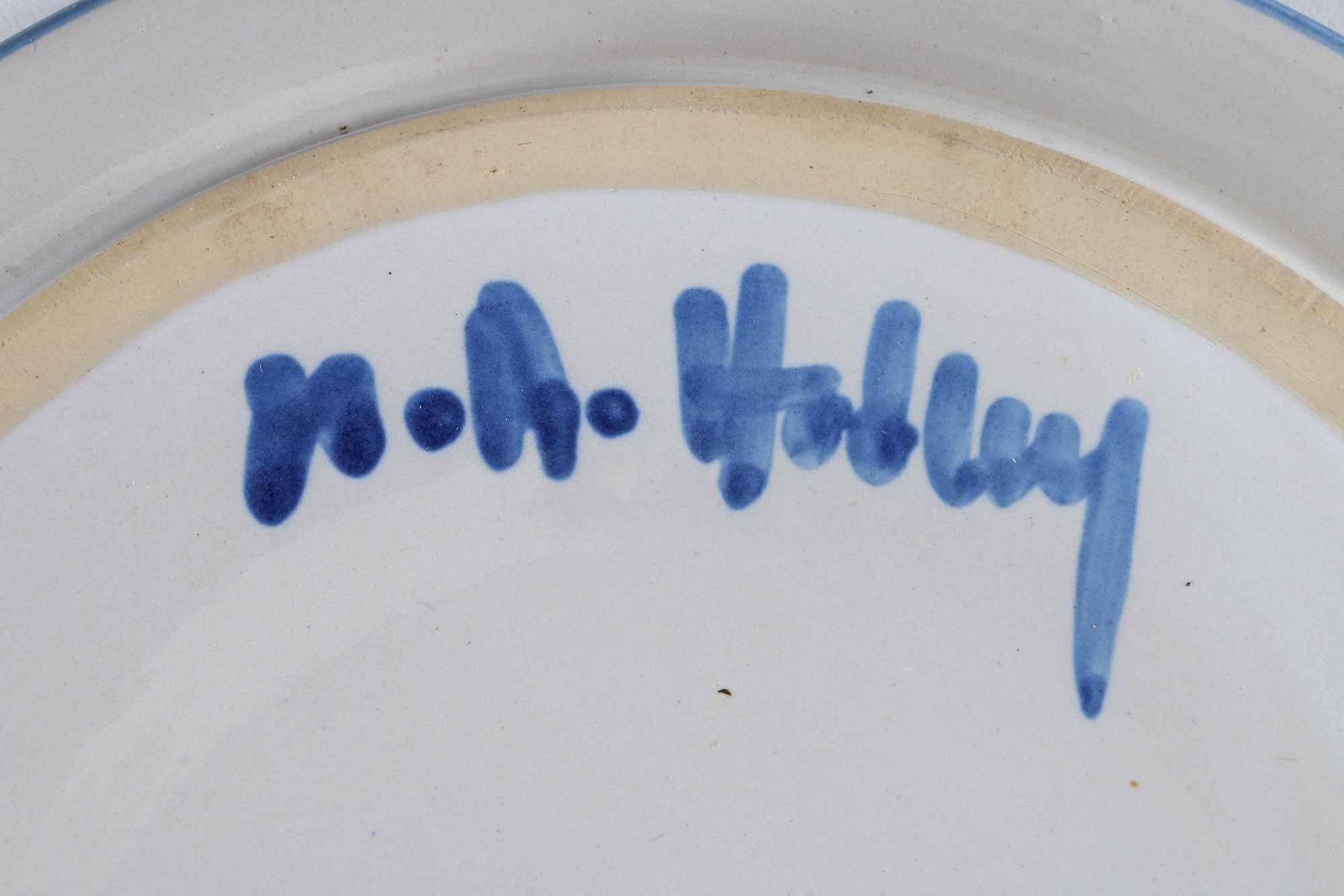 M.A. Hadley "Country Scene Blue" Beverage Dispenser