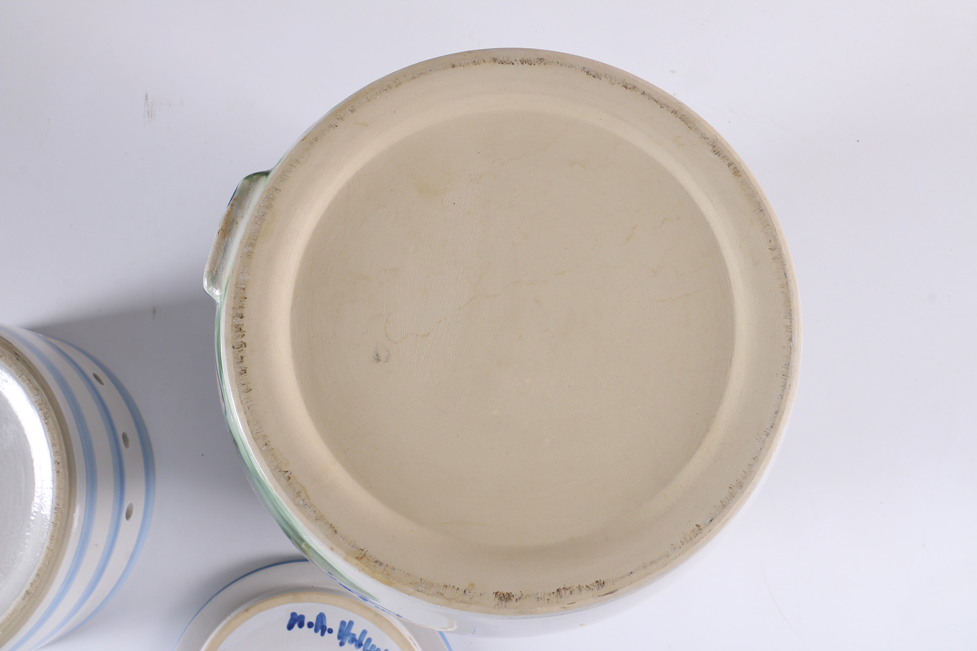 M.A. Hadley "Country Scene Blue" Beverage Dispenser