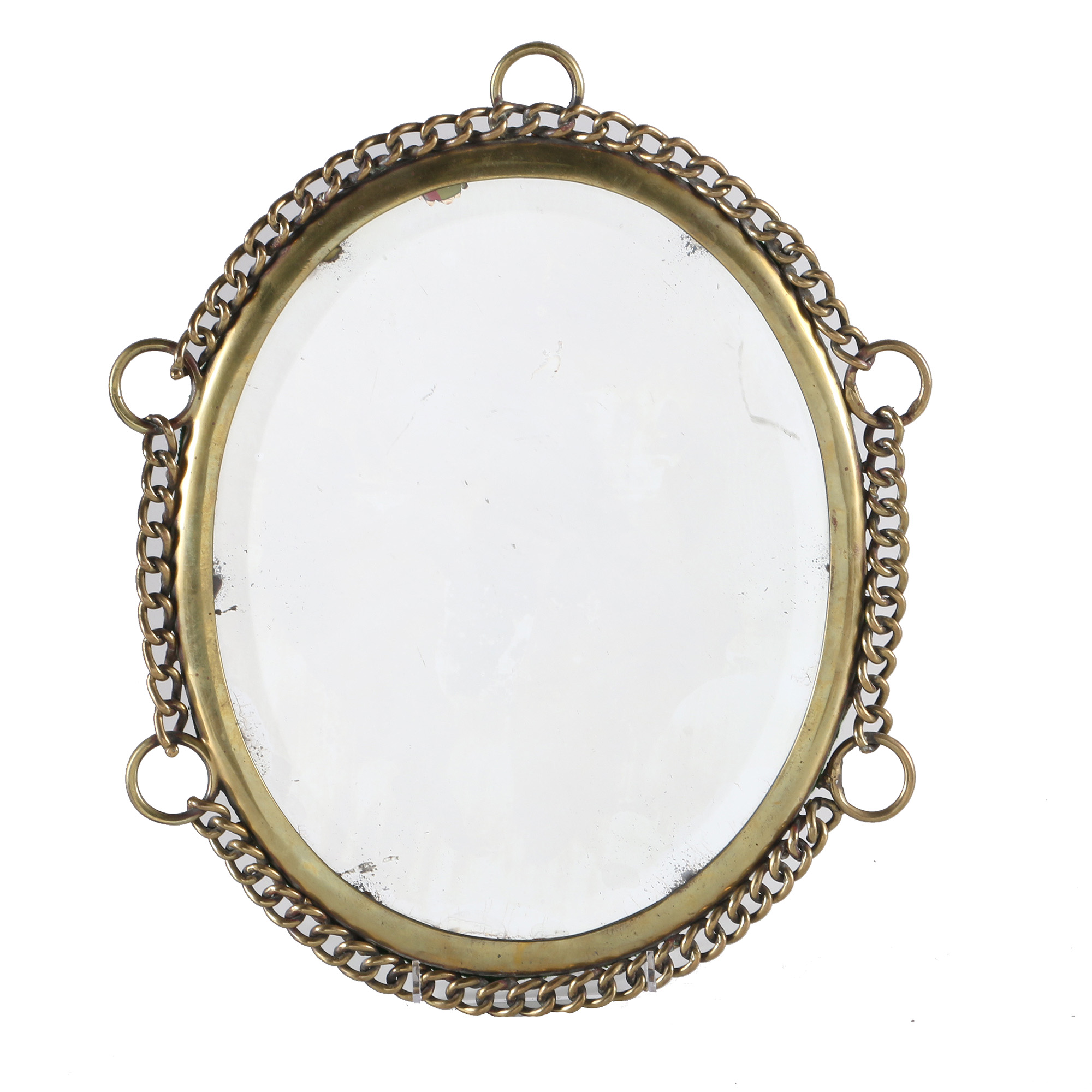 Oval Bronze Tone Mirror