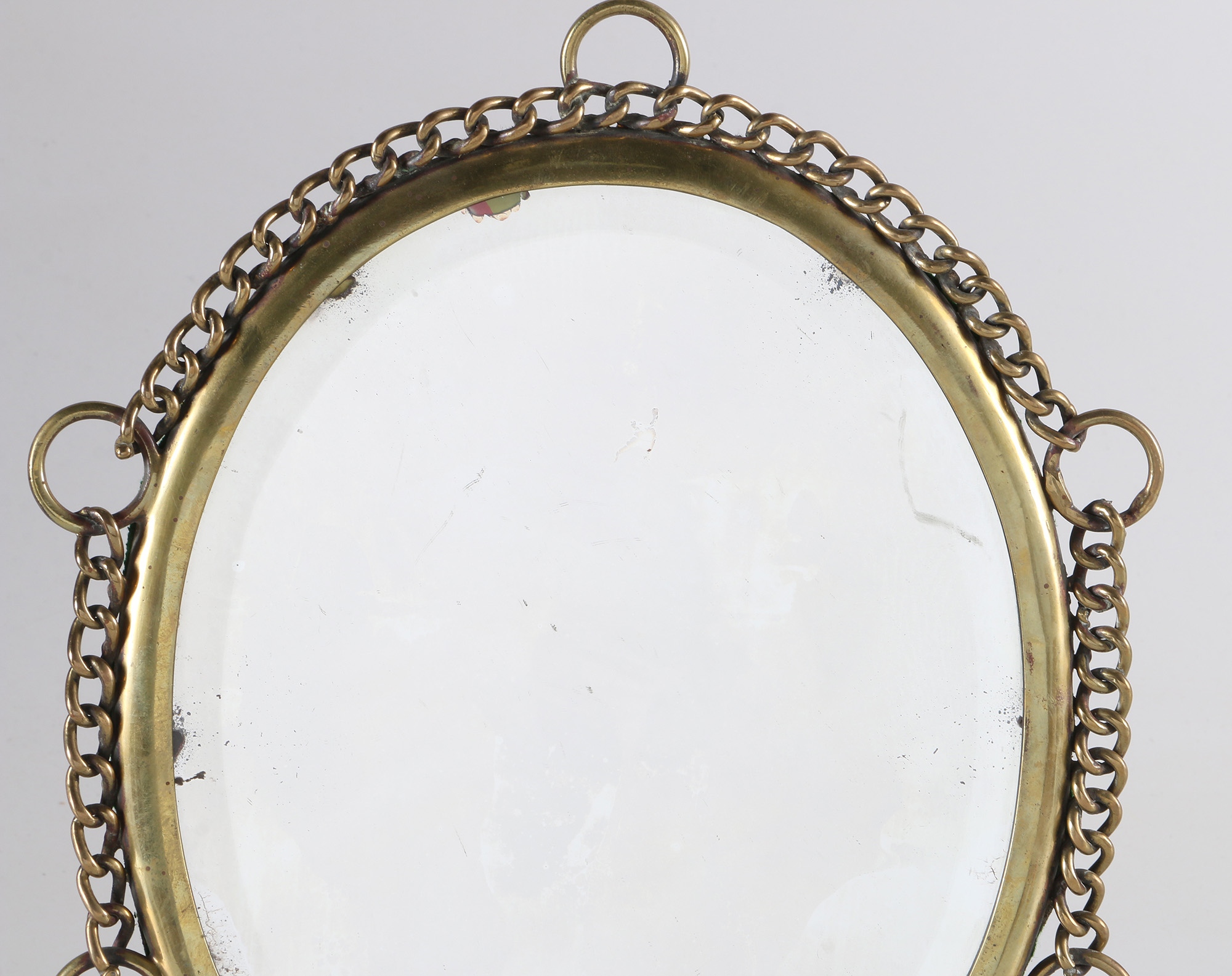 Oval Bronze Tone Mirror