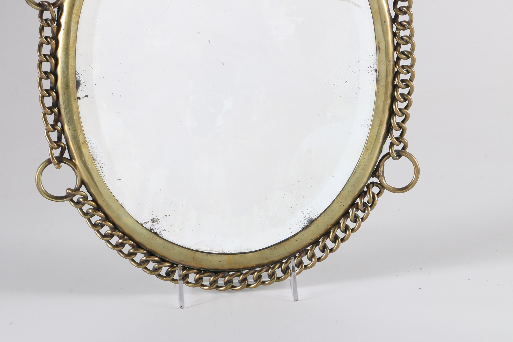 Oval Bronze Tone Mirror
