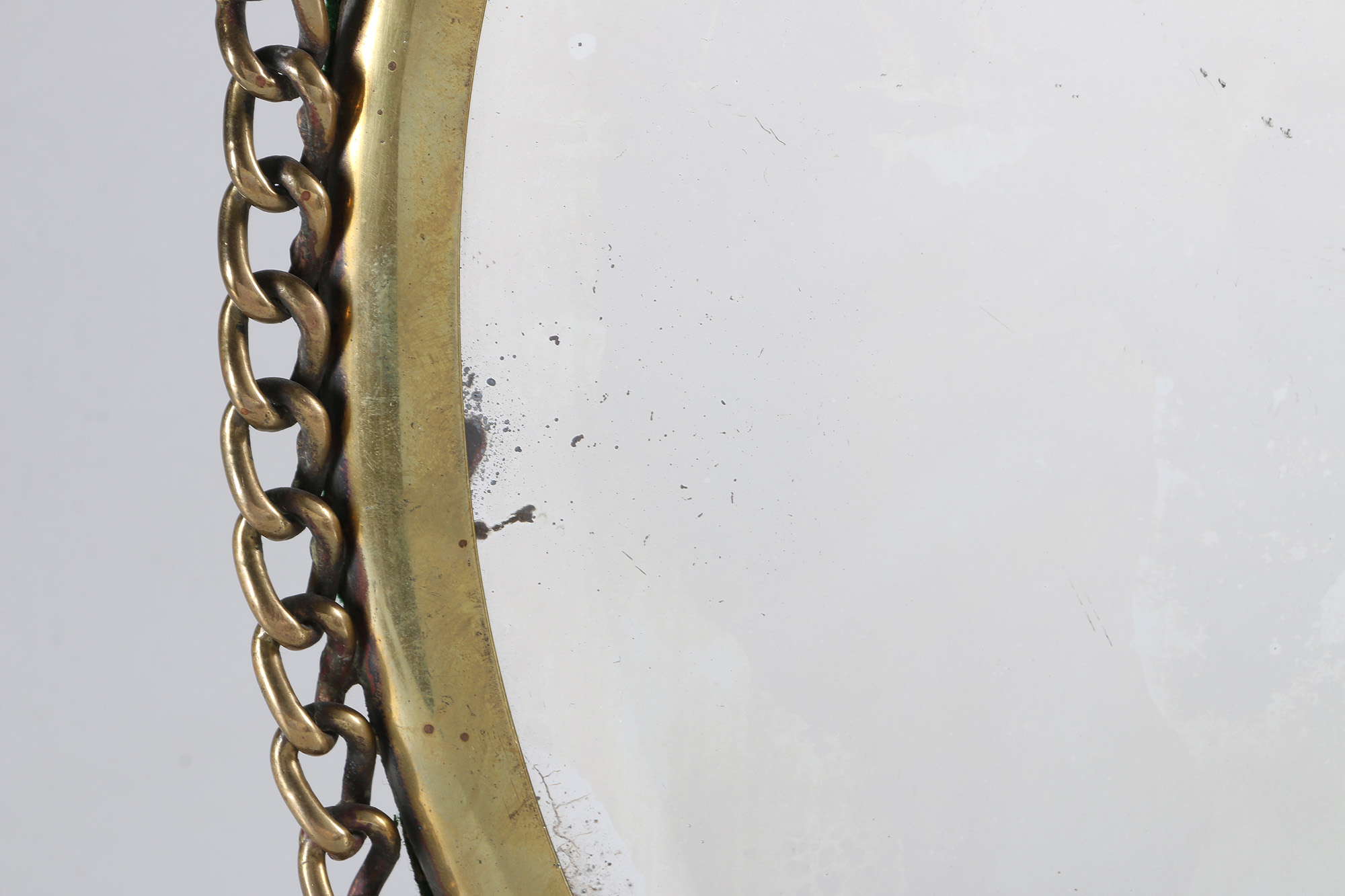 Oval Bronze Tone Mirror
