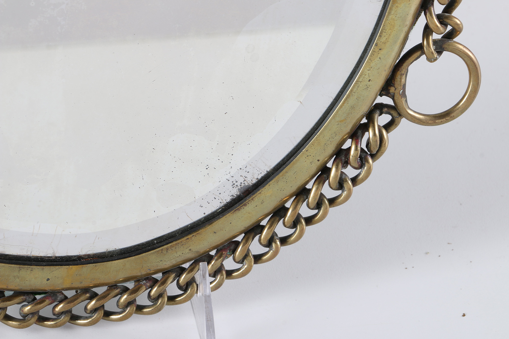 Oval Bronze Tone Mirror