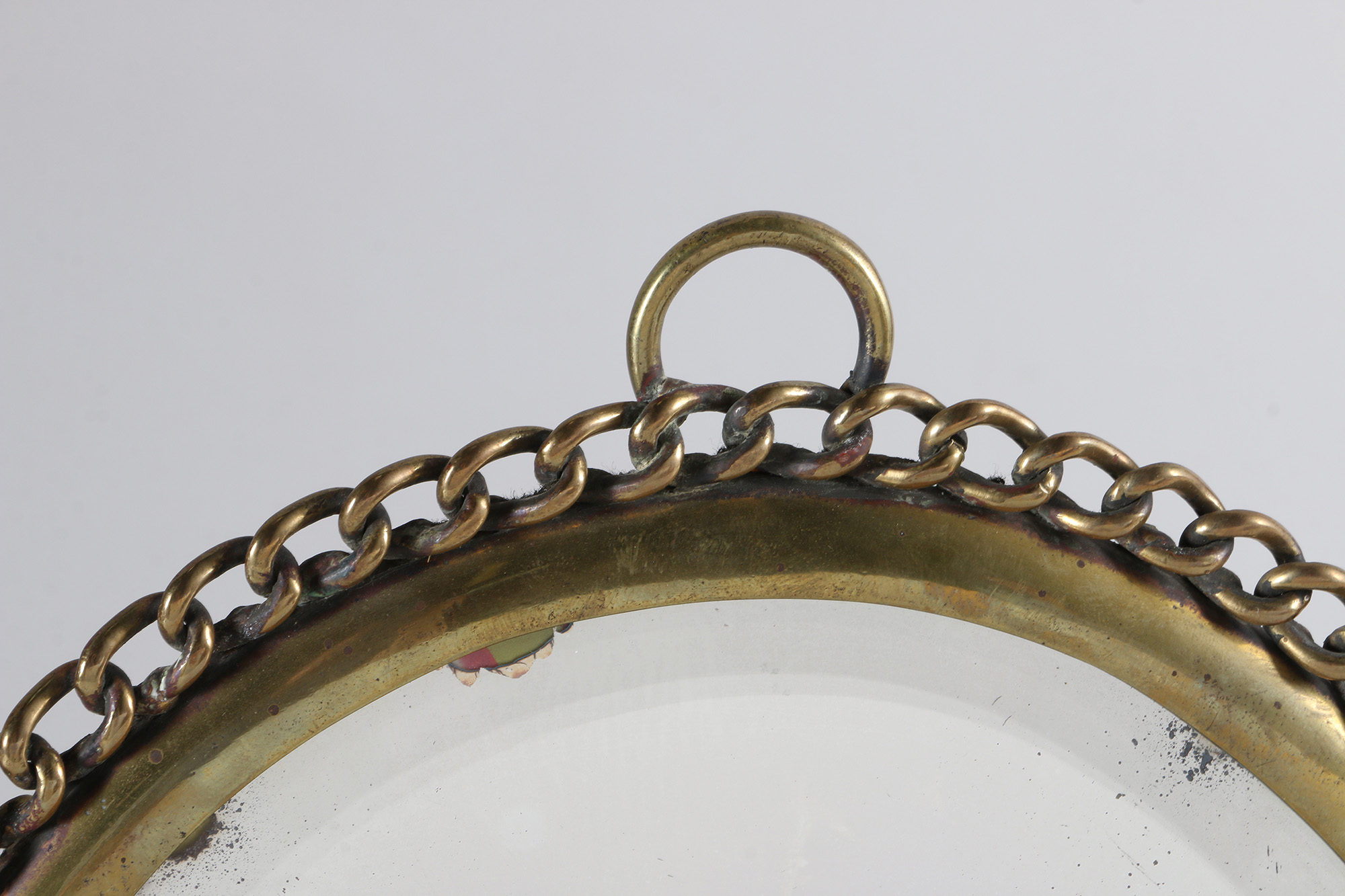 Oval Bronze Tone Mirror