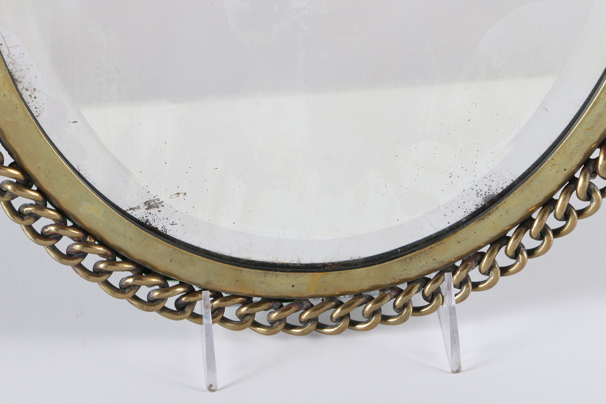 Oval Bronze Tone Mirror