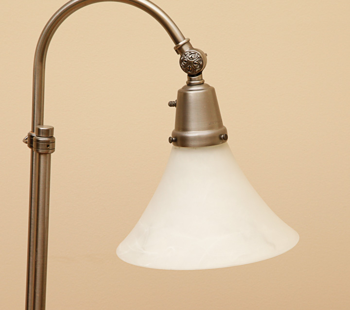 Metal and Frosted Glass Floor Lamp